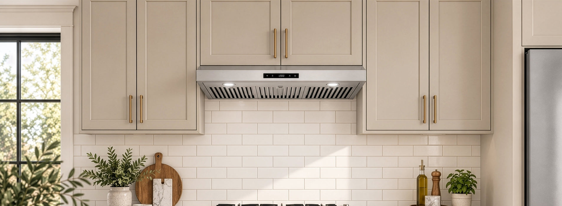Cosmo 36 in. Under Cabinet Range Hood with Digital Touch Controls, 3-Speed Fan, LED Lights and Permanent Filters in Stainless Steel - COS-KS6U36
