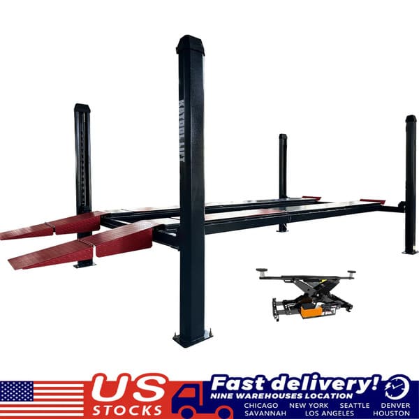 Katool KT-4H120X Heavy Duty Four-Post Car Lift – 12,000 lbs Capacity