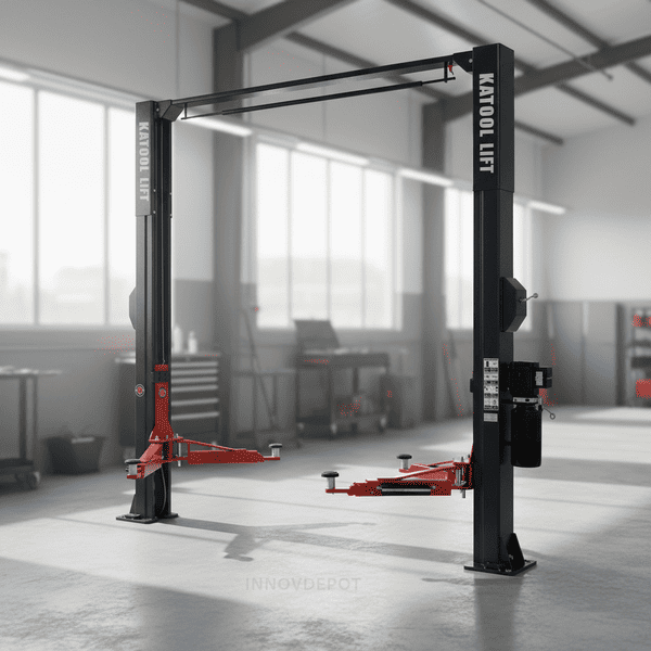 Katool KT-AS110D Two Post Asymmetrical Vehicle Lift 11,000lbs Single Point Lock Release