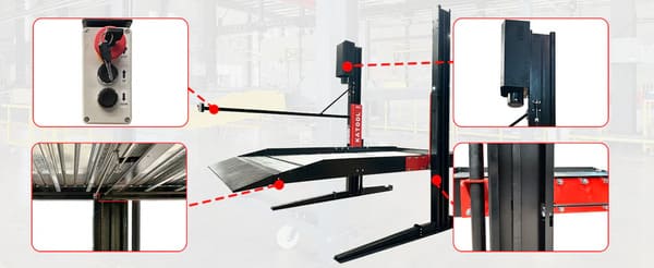 Katool KT-P2700 6,600 lb 2-Post Floor Plate Parking Lift