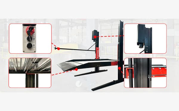 Katool KT-P2700 6,600 lb 2-Post Floor Plate Parking Lift