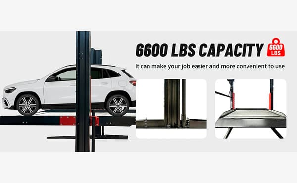 Katool KT-P2700 6,600 lb 2-Post Floor Plate Parking Lift