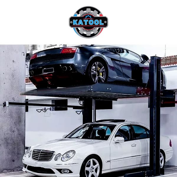 Katool KT-P2700 6,600 lb 2-Post Floor Plate Parking Lift