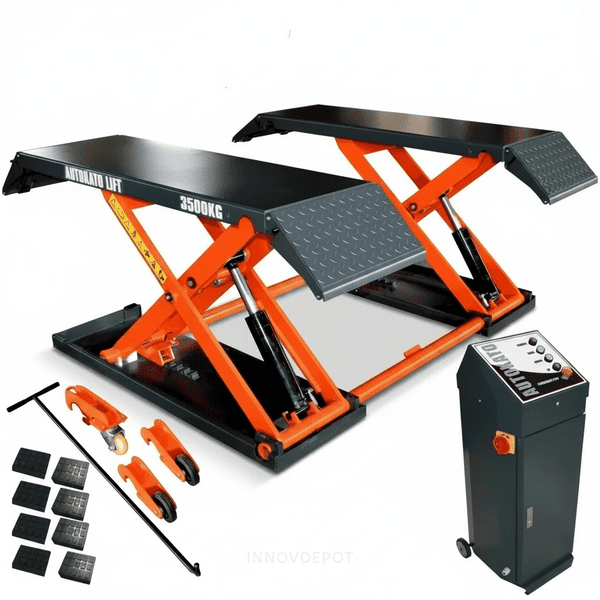 Katool KT-X80 Pneumatic 8,000 LB Mid Rise Scissor Lift for Garage & Shop