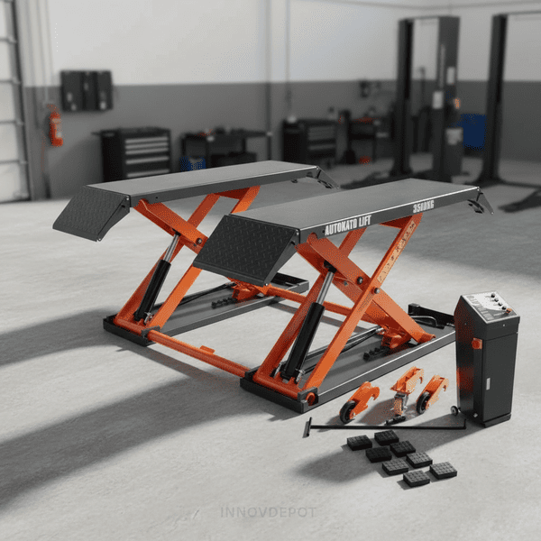 Katool KT-X80 Pneumatic 8,000 LB Mid Rise Scissor Lift for Garage