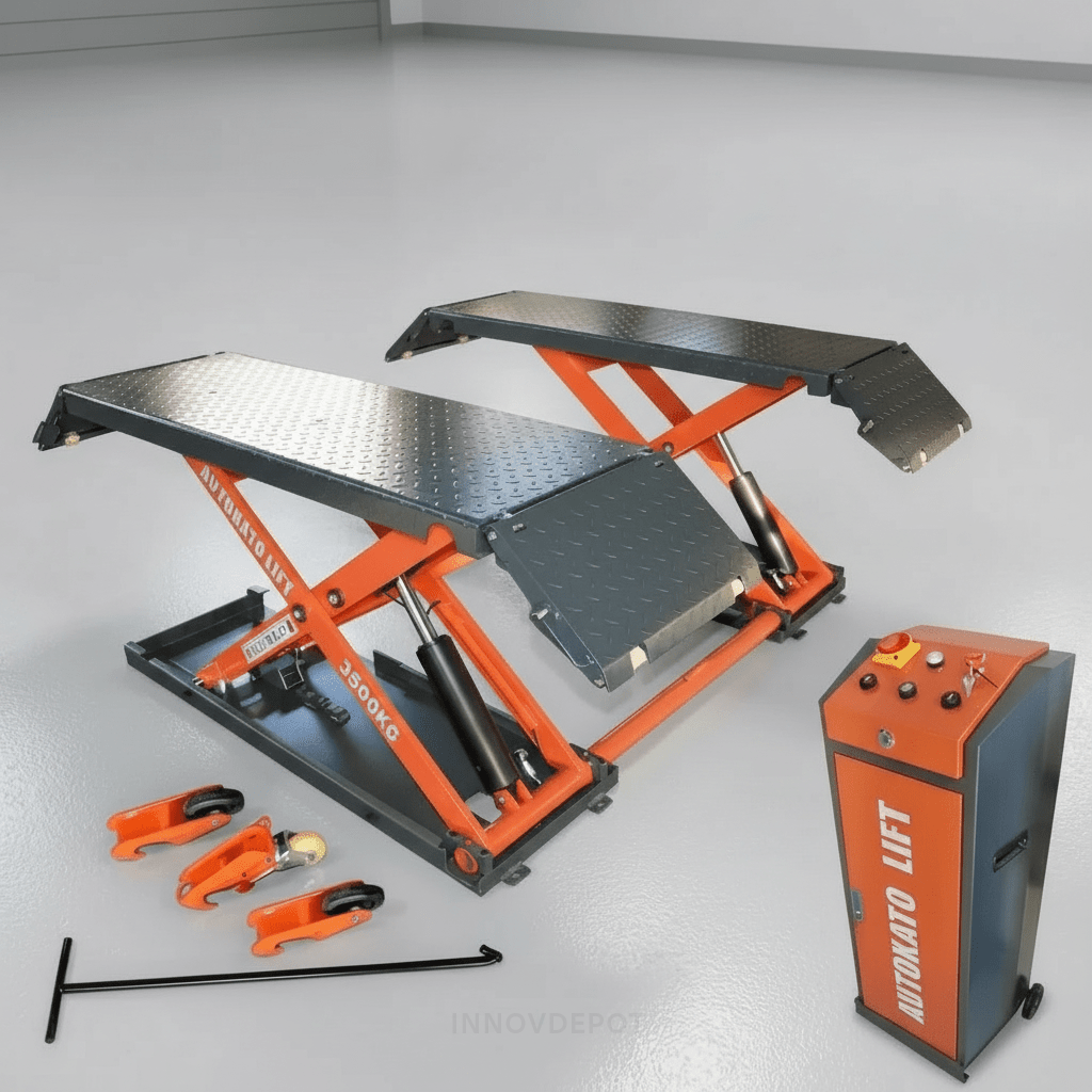 KATOOL KT-X85 Electric Mid-Rise Scissor Lift 8,000 lb Garage Car