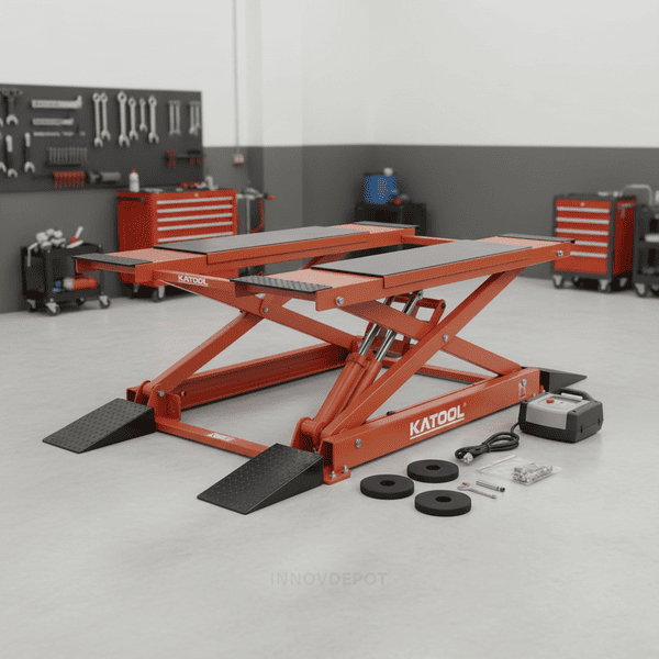 Katool X90E 8000 lbs Electric Mid Rise Car Lift | InnovDepot Katool X90E 8000 lbs Electric Mid Rise Car Lift | InnovDepot