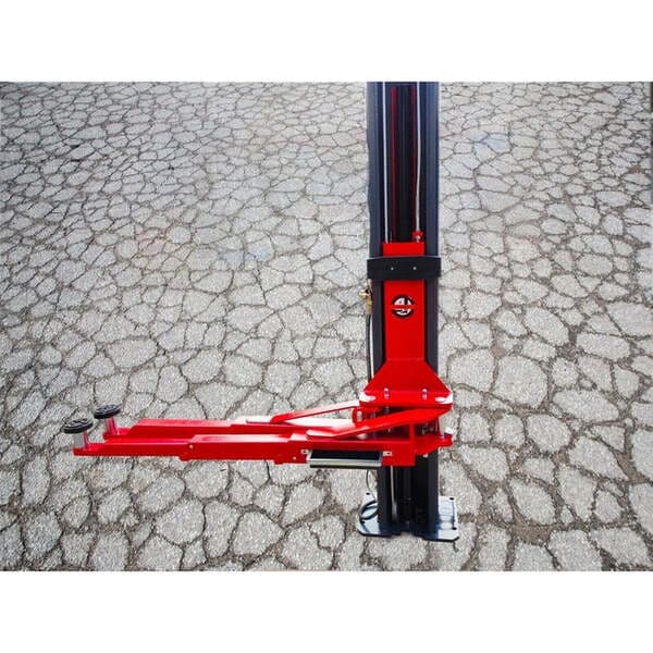 Closed Arm View of Katool KT-AS110D Asymmetrical 2 Post Lift

