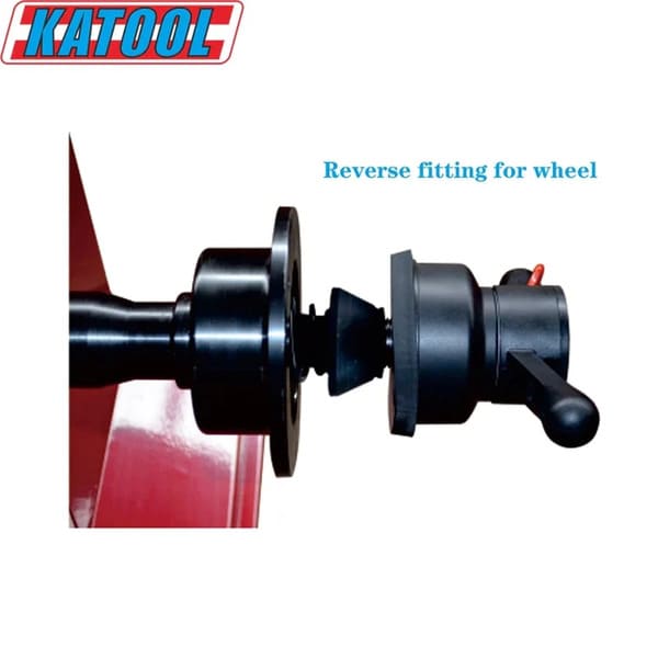 Rear View of Katool KT-T800 Tire Changer and KT-B700 Wheel Balancer Combo Showing Back Panel and Connections

