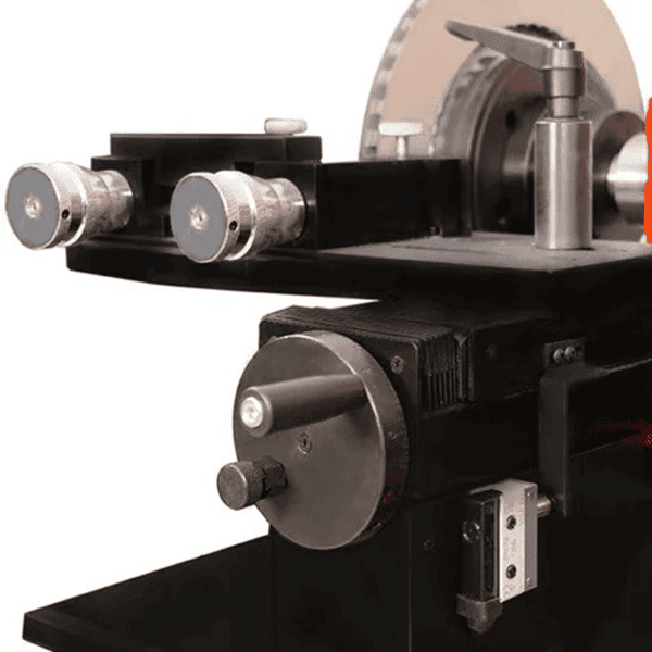 Katool C9372 brake lathe machine close-up showing the tool rest, spindle, and robust work surface.