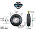 Technical diagram of Katool KT-308 tire changer showing wheel capacity and specifications.
