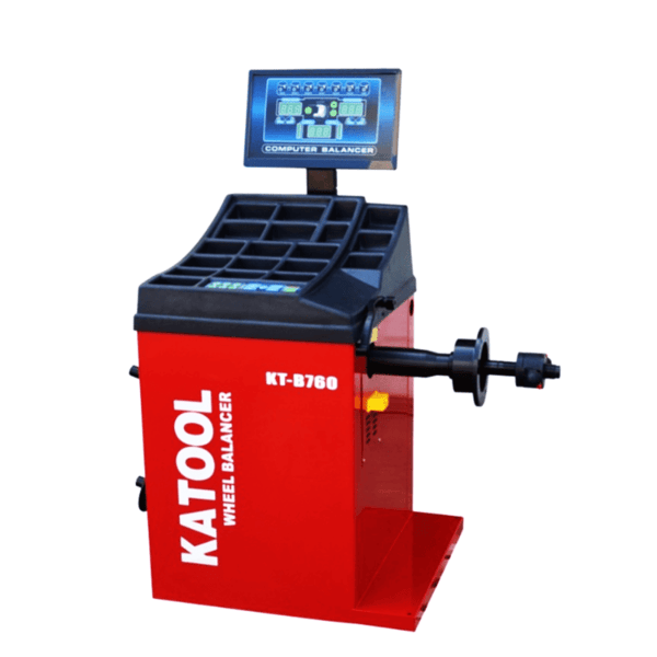 Katool KT-B760 computer wheel balancer with digital display for precise wheel balancing.