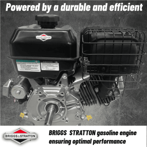 Katool KT-EX20 mini excavator powered by a reliable Briggs & Stratton gasoline engine ensuring optimal performance and durability.