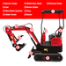 Diagram of Katool KT-EX20 mini excavator highlighting key parts including operator canopy, seat, joystick, dozer shovel, boom, bucket, and hydraulic thumb.