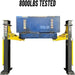 Katool KT-PMRL200 portable 2 post lift tested with 8,000 lbs weight capacity.