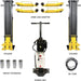 Full set of Katool KT-PMRL200 parts including columns, arms, adapters, power unit, height extensions, and oil tube.