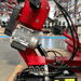 Side view of Katool KT-T160 tire changer motor and hydraulic system for reliable operation.