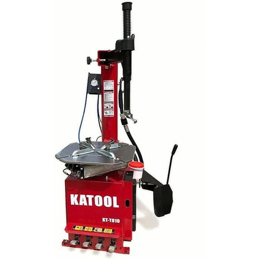 Katool KT-T810 professional tire changer machine with durable steel body and bead blaster, front view.