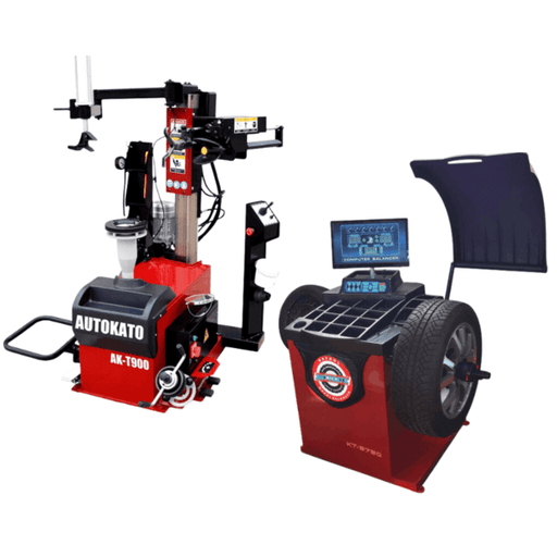 Katool KT-T900 tire changer with KT-B750 wheel balancer combo set for professional automotive tire service