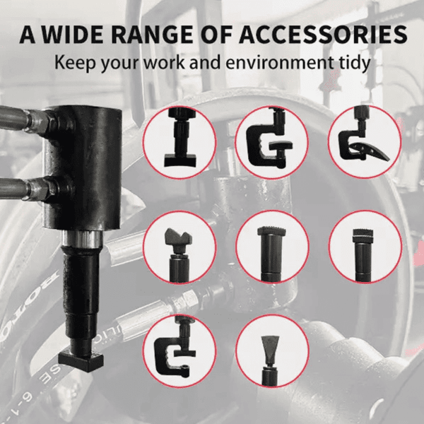 A wide range of accessories included with Katool KT-WL69 rim wheel straightening machine for versatile repairs.