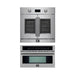 FORNO 2-Piece Kitchen Bundle - 30" Stainless Steel Single Wall (1333-30) Oven, 30" Stainless Steel Microwave (3093-30)