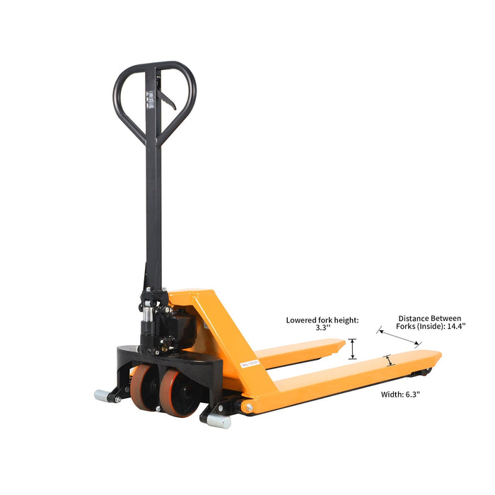 ApolloLift Pallet Lift 2200 lbs. 45"L x 27"W Fork 3.3'' Lowered. 31.5'' Raised - A-1015
