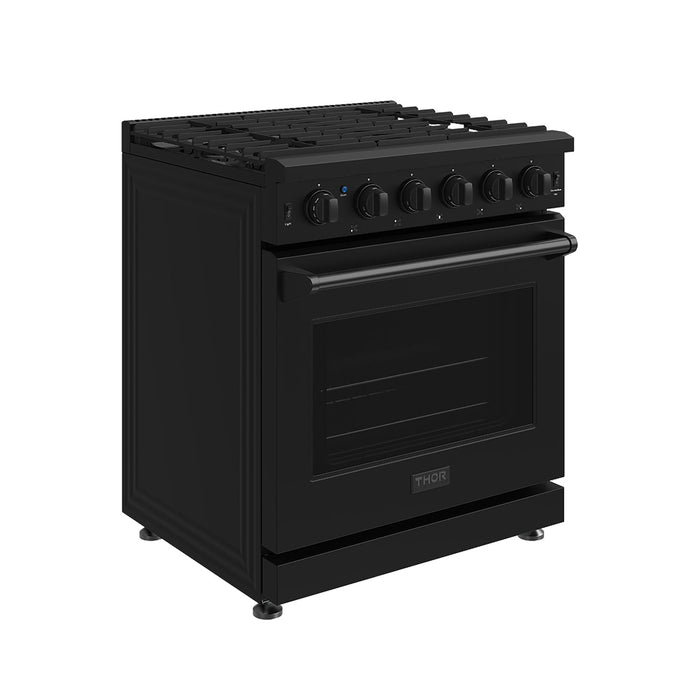 Thor Kitchen 30 Inch L-Series Professional Liquid Propane Range in Black (LRG3001UBLP)