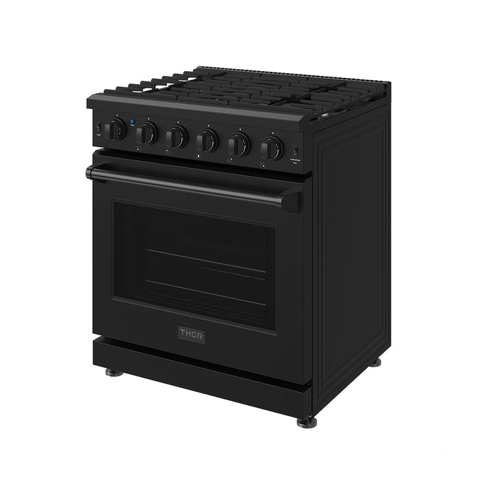 Thor Kitchen 30 Inch L-Series Professional Liquid Propane Range in Black (LRG3001UBLP)
