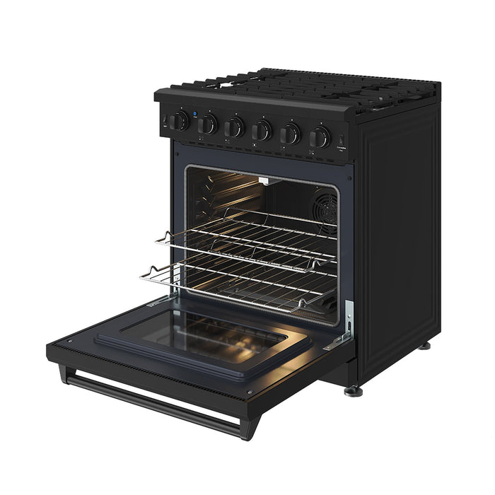 Thor Kitchen 30 Inch L-Series Professional Liquid Propane Range in Black (LRG3001UBLP)