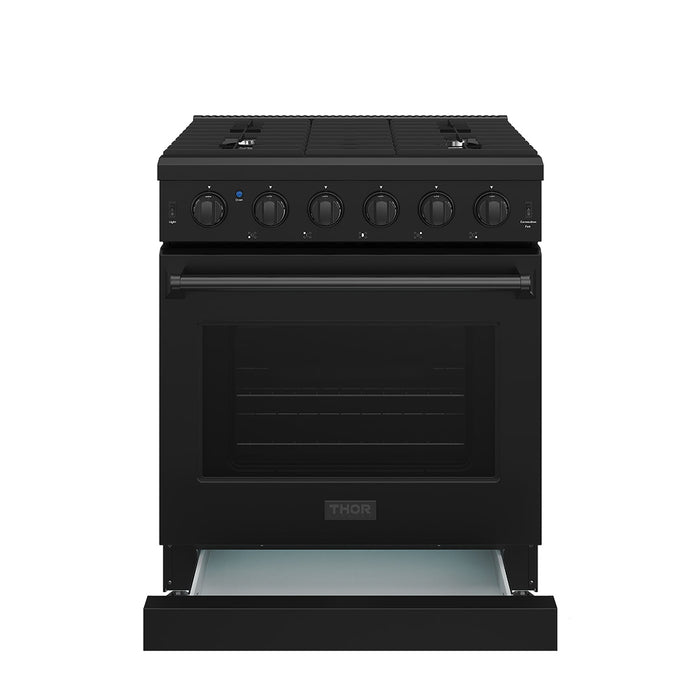Thor Kitchen 30 Inch L-Series Professional Liquid Propane Range in Black (LRG3001UBLP)
