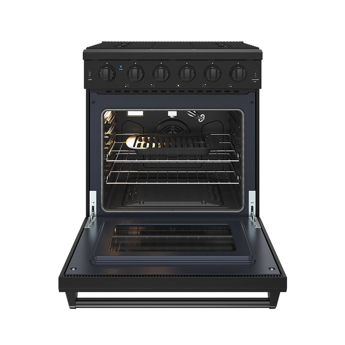 Thor Kitchen 30 Inch L-Series Professional Liquid Propane Range in Black (LRG3001UBLP)