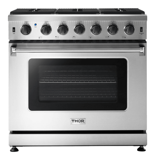 Thor Kitchen 36-Inch 6.0 Cu. Ft Single Oven Professional Gas Range in Stainless Steel (LRG3601U)