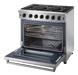 Thor Kitchen 36-Inch 6.0 Cu. Ft Single Oven Professional Gas Range in Stainless Steel (LRG3601U)