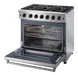 Thor Kitchen 36-Inch 6.0 Cu. Ft Single Oven Professional Gas Range in Stainless Steel (LRG3601U)