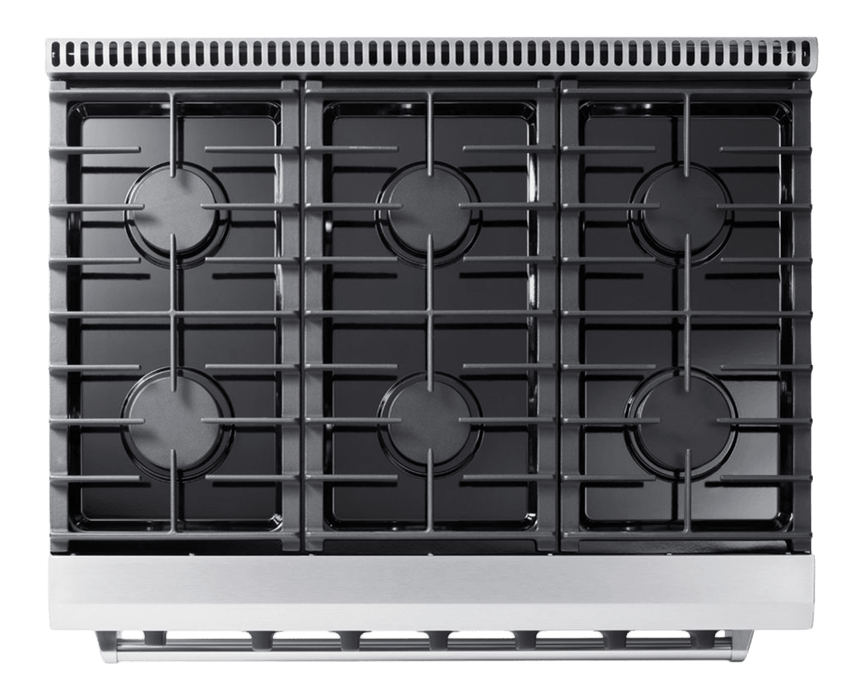 Thor Kitchen 36-Inch 6.0 Cu. Ft Single Oven Professional Gas Range in Stainless Steel (LRG3601U)