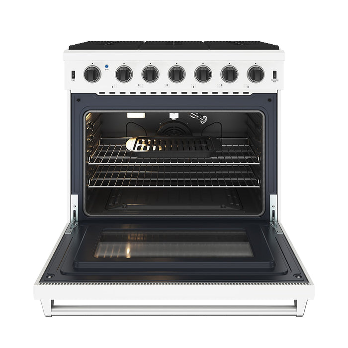 Thor Kitchen 36 Inch L-Series Professional Gas Range in White (LRG3601UW)