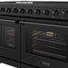 Thor Kitchen 48 Inch L-Series Professional Liquid Propane Range in Black - close up