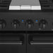 Thor Kitchen 48 Inch L-Series Professional Liquid Propane Range in Black - close up of knobs