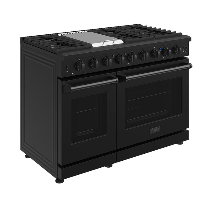 Thor Kitchen 48 Inch L-Series Professional Gas Range in Black (LRG4807UB)