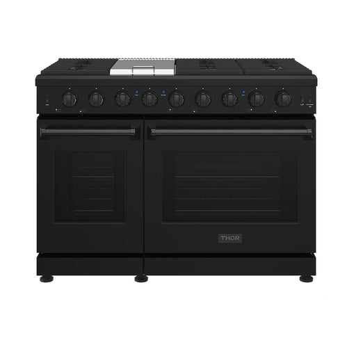 Thor Kitchen 48 Inch L-Series Professional Liquid Propane Range in Black