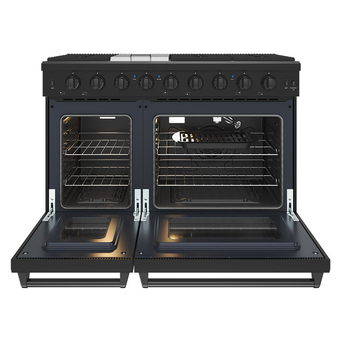 Thor Kitchen 48 Inch L-Series Professional Gas Range in Black (LRG4807UB)