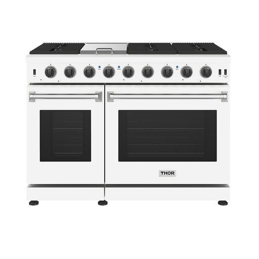 Thor Kitchen 48 Inch L-Series Professional Gas Range in White