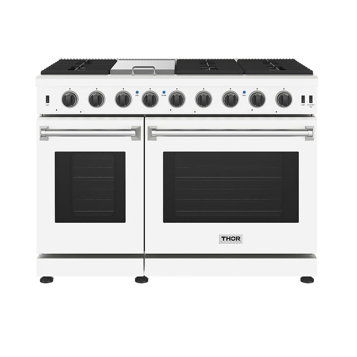 Thor Kitchen 48 Inch L-Series Professional Gas Range in White