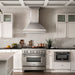 ZLINE Designer Series Ducted Wall Mount Range Hood in Satin Stainless Steel with Mirror Accents and Size Options (655MR)
