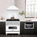 ZLINE 36 in. Convertible Fingerprint Resistant Satin Stainless Steel Range Hood with Colored Shell Options and Stainless Steel Handle (KB4SNX-36)
