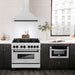 ZLINE Autograph Edition 36 in. Convertible Satin Stainless Steel Wall Mount Range Hood with Accent Handle (KB4SNZ-36)