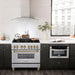 ZLINE Autograph Edition 36 in. 4.6 cu. ft. Legacy Dual Fuel Range with 6 Burner Gas Cooktop and Electric Convection Oven in Satin Stainless Steel and Champagne Bronze Accents (RASZ-SN-36-CB)