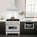 ZLINE Autograph Edition 36 in. Convertible Satin Stainless Steel Wall Mount Range Hood with Accent Handle (KB4SNZ-36)
