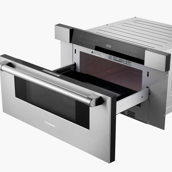 Cosmo 30 in. Built-in Microwave Drawer with Automatic Presets, Touch Controls, Defrosting Rack and 1.2 cu. ft. Capacity in Stainless Steel - COS-MWD3012GSS