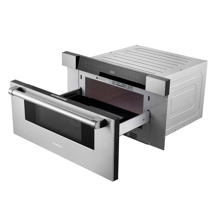 Cosmo 30 in. Built-in Microwave Drawer with Automatic Presets, Touch Controls, Defrosting Rack and 1.2 cu. ft. Capacity in Stainless Steel - COS-MWD3012GSS